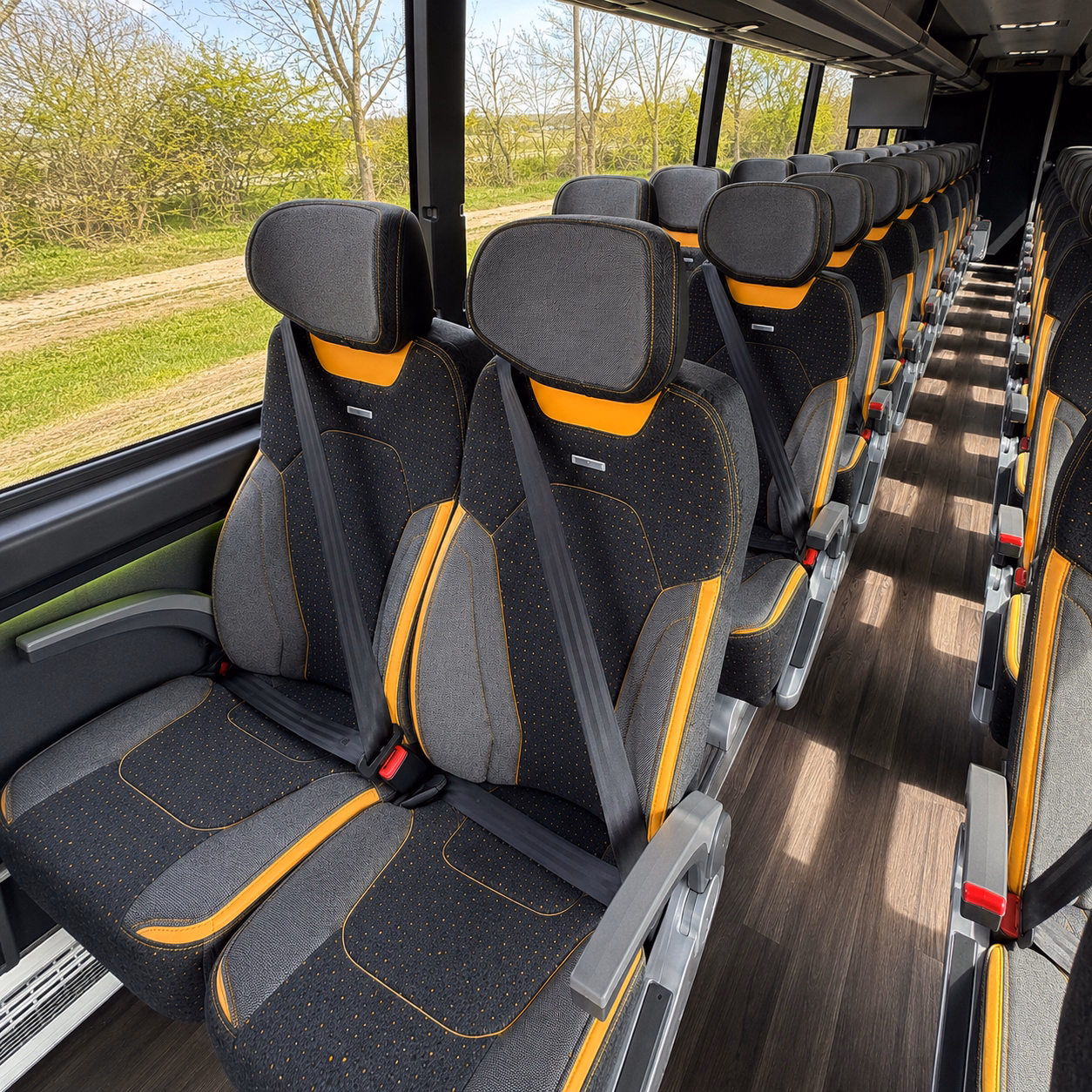 torrance charter bus services interior